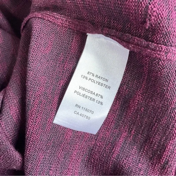 Nina Leonard Maroon “Deep Wine” Cowl Neck Long Sleeve Sweater Dress  Women’s Lg - Picture 7 of 8